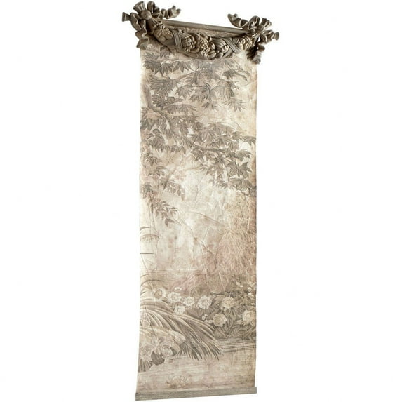 09257-Cyan lighting-Hidden Garden - Chinoiserie - 36.5 Inches Wide by 82.75 Inches High
