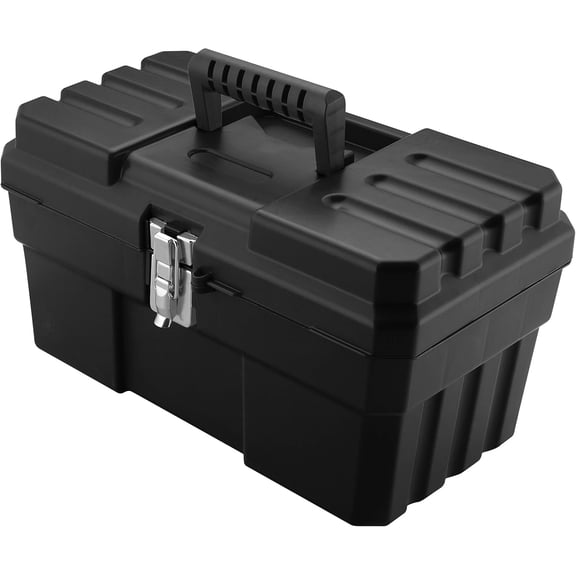 09514 ProBox 14-Inch Plastic Toolbox for Tools, Hobby or Craft Storage Toolbox with Removable Tray, 14-Inch x 8-Inch x 8-Inch, Black