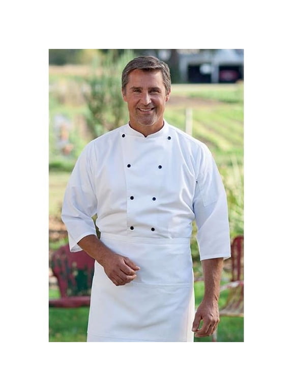0975-2504 Epic 3/4 Sleeve Chef Shirt in White - Large
