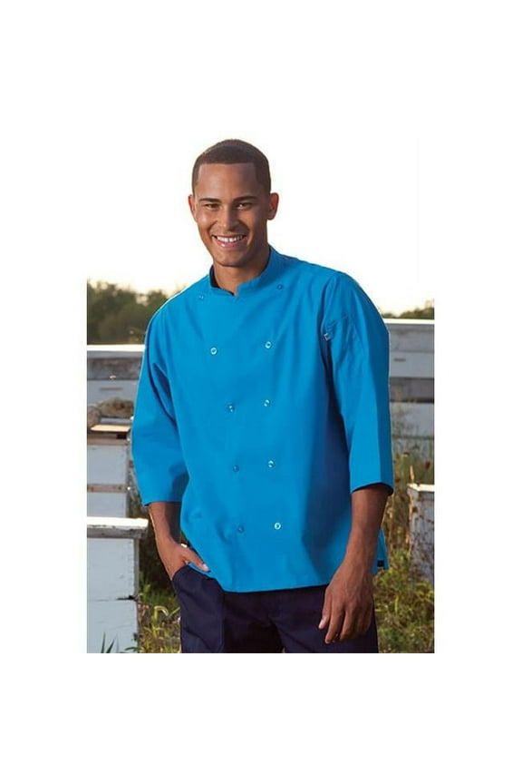 0975-5101 Epic 3/4 Sleeve Chef Shirt in Cobalt - XSmall