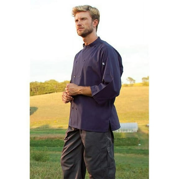 0975-5306 Epic 3/4 Sleeve Chef Shirt in Eggplant - 2XLarge