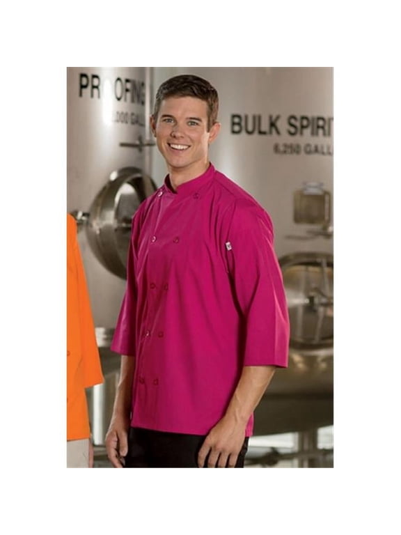 0975-6801 Epic .75 Slv Chef Shirt Berry Xs