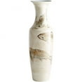 thumbnail image 1 of 09883-Cyan lighting-Playing Koi - Vase - 9.75 Inches Wide by 31.25 Inches High, 1 of 4