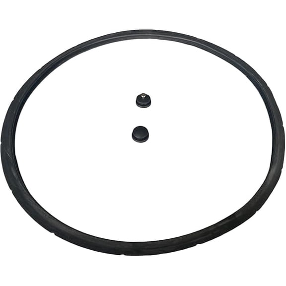 09902, Pressure Cooker Sealing Ring, Pressure Cooker Gasket with Automatic Air Vent & Overpressure Plug 6 Quart