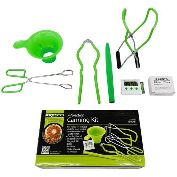 09995, 7-Function, 6-Piece Accessory Canning Kit, Green Presto 21-935 Model