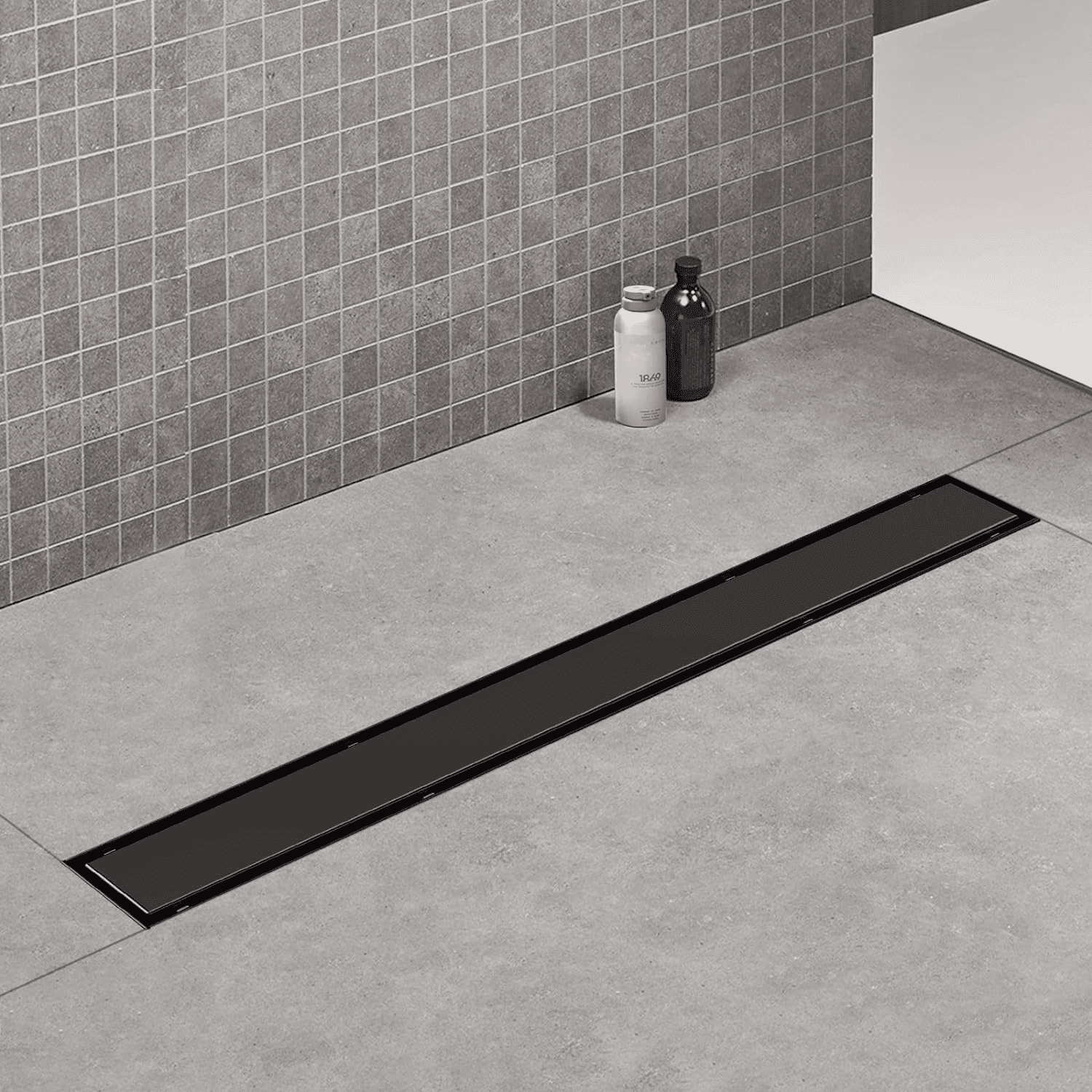 0ELLO&ALLO 28 Inch Matte Black Linear Shower Drain, SUS304 Stainless ...