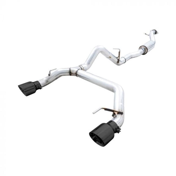0FG Diamond Black Cat Back Exhaust System with 3 in. Dual Exit & 4.5 in. Tips for 2021-2022 Bronco