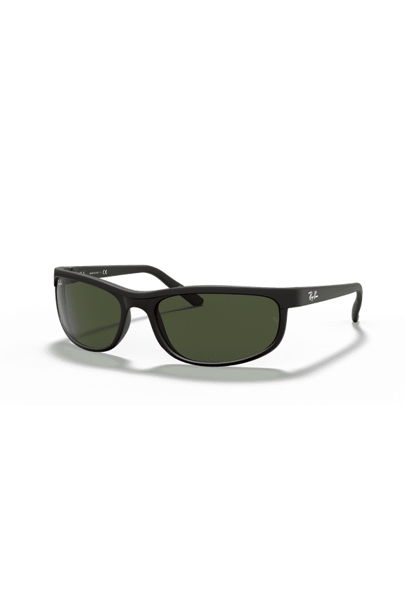 Predator 2 RB2027 Rectangle Sunglasses, Matte Black with G-15 Green Lenses