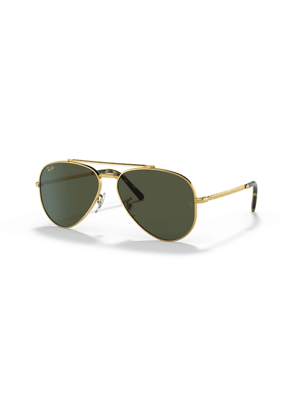 New Aviator Pilot Sunglasses for Men and Women, Polished Legend Gold, Size 58