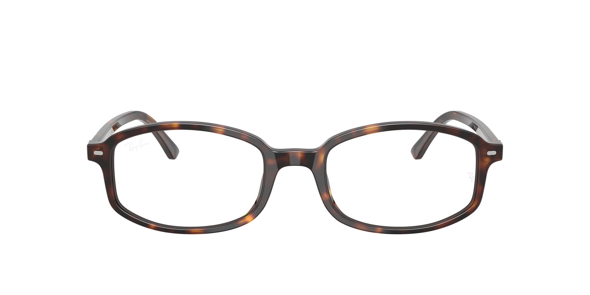 Ray-Ban Sam Optics Eye Glasses with Irregular-Shaped Frames, Polished Havana, Size 52