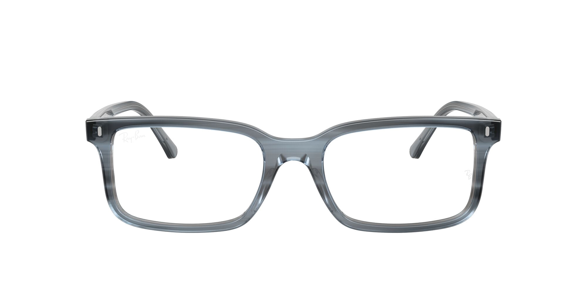 Ray-Ban RB5445 Optics Glasses, Prescription Eyeglasses with Case, Demo Lens/Striped Blue, Size 54