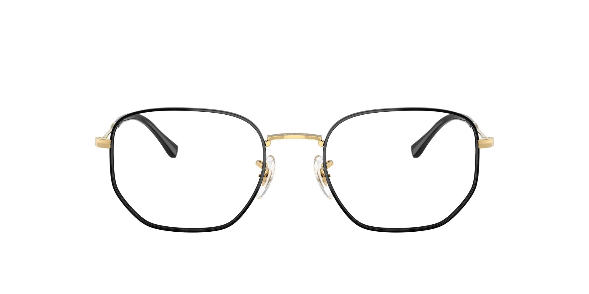 Ray-Ban Unisex Size 53 Irregular Eyeglasses, Polished Black On Arista/Demo Lens