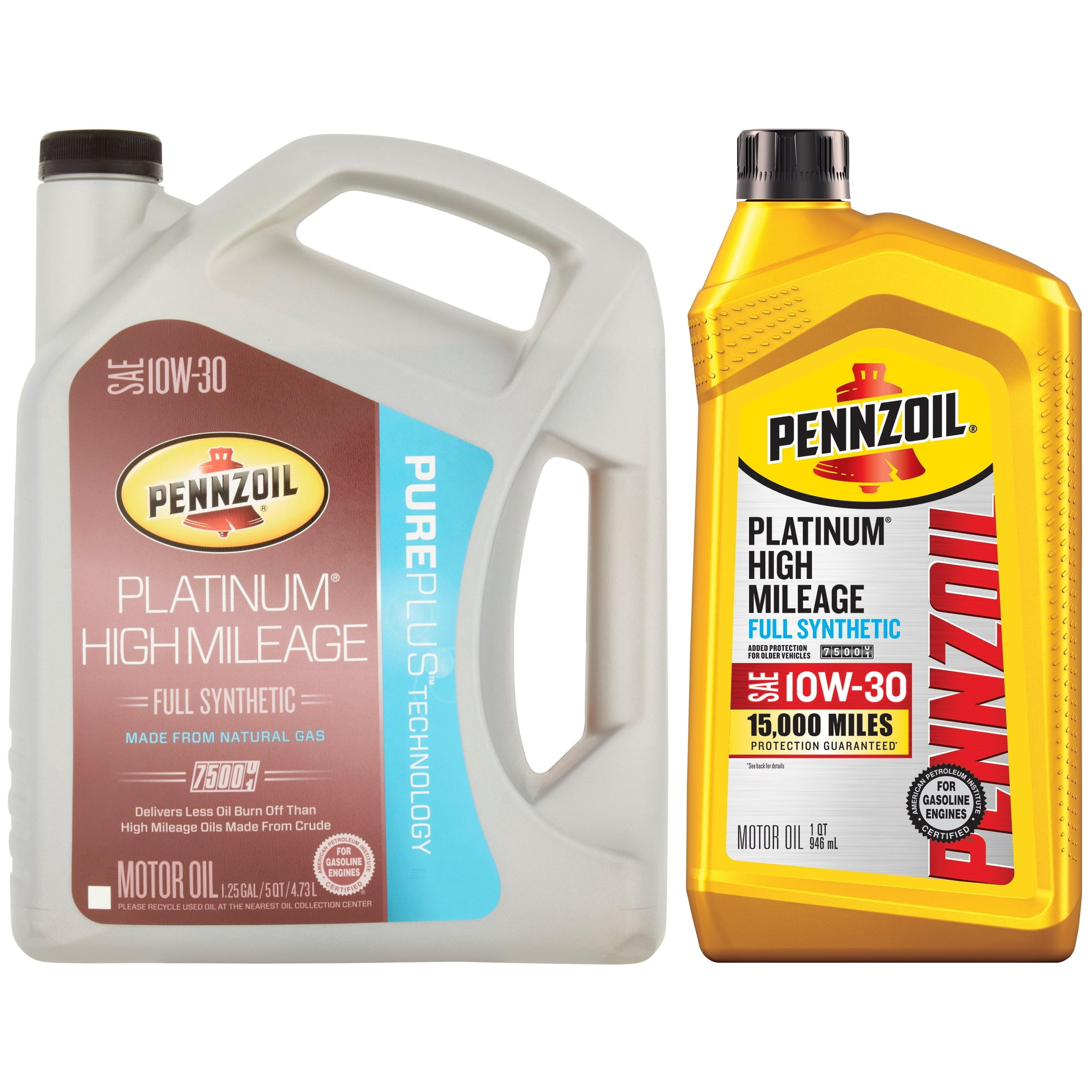 0W-30 Synthetic High Mileage 5 Quart Plus BONUS Quart