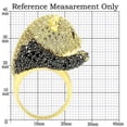 thumbnail image 1 of 0W182 - Gold+Ruthenium Brass Ring with AAA Grade CZ in Jet, 1 of 3