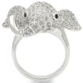 thumbnail image 1 of Rhodium Brass Ring with Top Grade Crystal in Jet for Women Style 0W280, 1 of 7