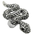 thumbnail image 1 of Ruthenium Brass Ring with Top Grade Crystal in Jet for Women Style 0W282, 1 of 7