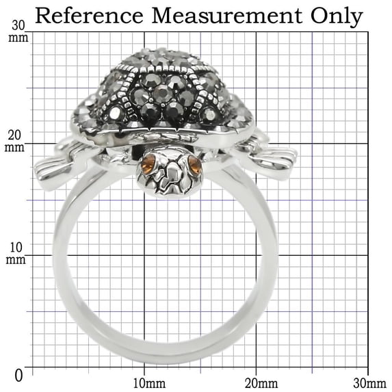 Rhodium Brass Ring with Top Grade Crystal in Multi Color for Women Style 0W285