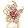 thumbnail image 1 of Gold Brass Ring with Top Grade Crystal in Multi Color for Women Style 0W289, 1 of 7