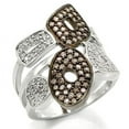 thumbnail image 1 of Rhodium + Ruthenium Brass Ring with AAA Grade CZ in Champagne for Women Style 0W295, 1 of 5
