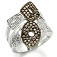 thumbnail image 1 of 0W295 - Rhodium + Ruthenium Brass Ring with AAA Grade CZ in Champagne, 1 of 1