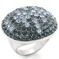 thumbnail image 1 of Rhodium + Ruthenium Brass Ring with Top Grade Crystal in Light Sapphire for Women Style 0W347, 1 of 5