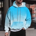 thumbnail image 1 of QUINDOS Mens Sweatshirts Fall Solid Color Hoodies for Men Polo Long Sleeve Casual Pullover Tops Kangaroo Pocket, 1 of 5