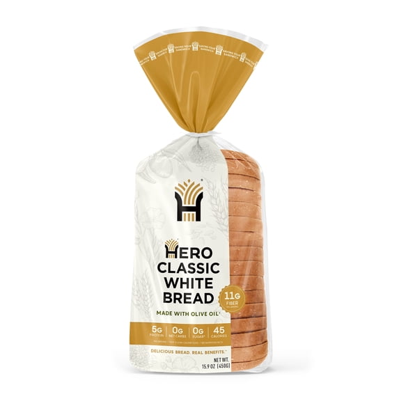 Hero Bread Sliced White Bread, 15.9 oz Loaf