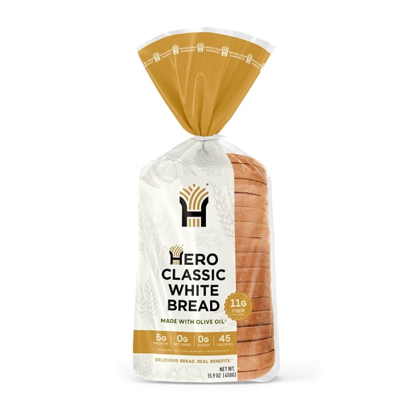 Hero Bread Sliced White Bread, 15.9 oz Loaf