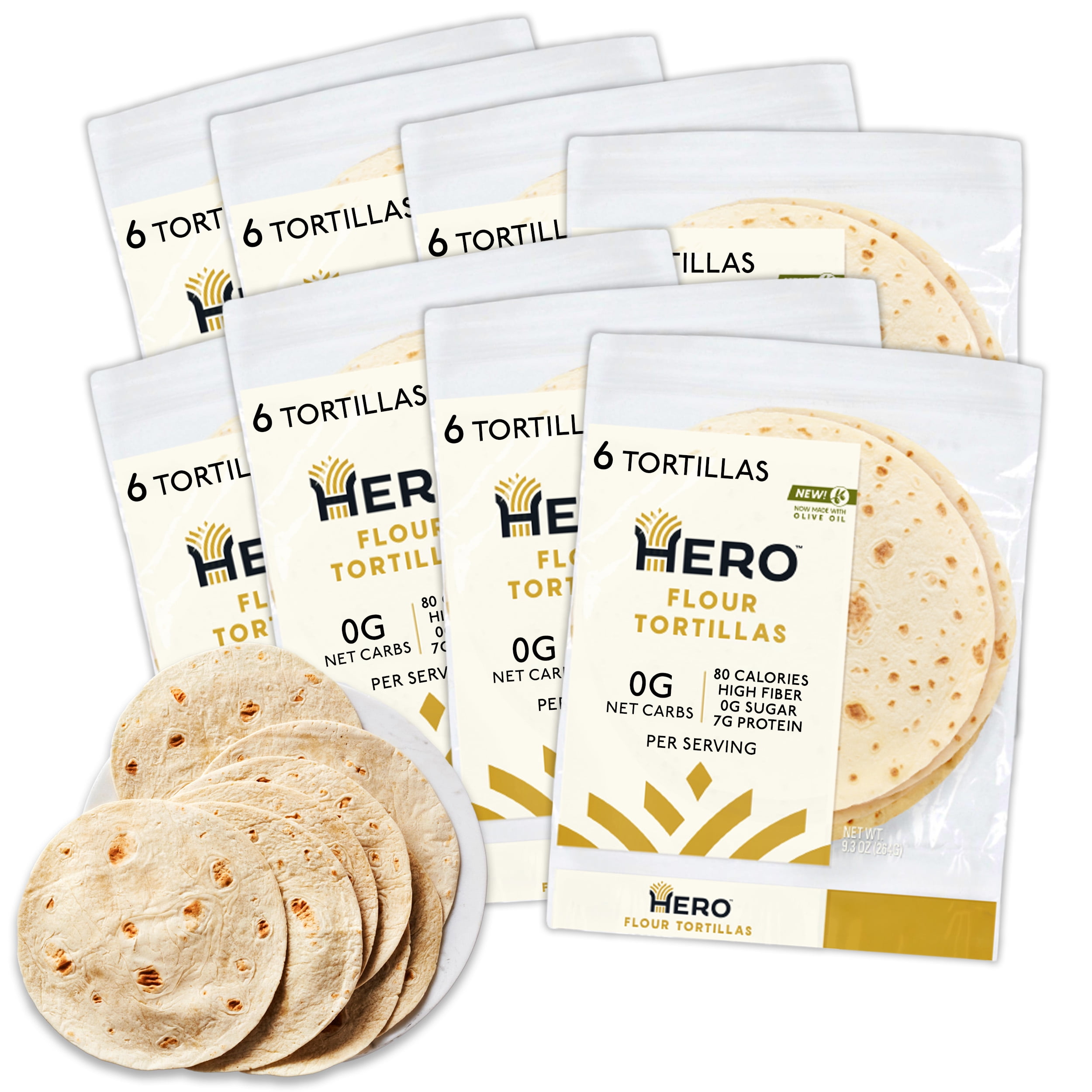 0g Net Carb Hero Flour Tortillas