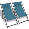 0utdoor Patio Sling Chairs with Matching Ottomans Lightweight
