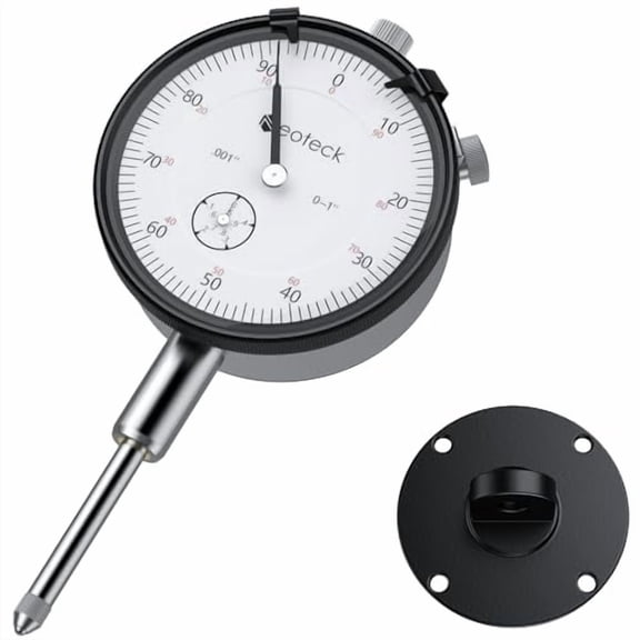 1"/0.001" Dial Indicator,Dial Indicator Gauge Full Metal Construction High Precision Tool for Lathe,Table Saw,Workshop and CNC Machining and Automotive Brake Caliper