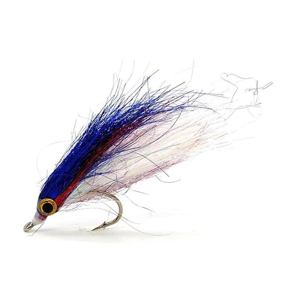 1/0 4cm High Carbon Hook Holo Silver Salmon Trout Sea Bass Steelhead Minnow Fly Fishing Flies Lure Set