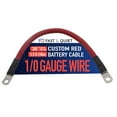 thumbnail image 1 of 1/0 AWG Battery cable with Terminals, Pure Copper Wire, Auto, Solar Inverter, Welding, Golf Cart Battery Cable, Lawn Mower, Motorcycle (Red Wire, 1.5 FT (18 in), 3/8" Lugs on Both Ends, 1pc), 1 of 6