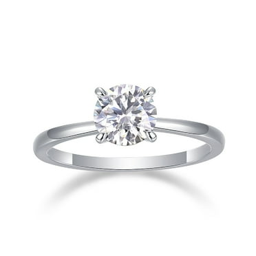 1.0 Carat/S925 Silver Moissanite Ring, Men's, Women's, Temperament and Fashion, Party, Engagement, Wedding, Gifts for Men and Women, Wedding Anniversary, GRA Certificate, Platinum Plated 18K