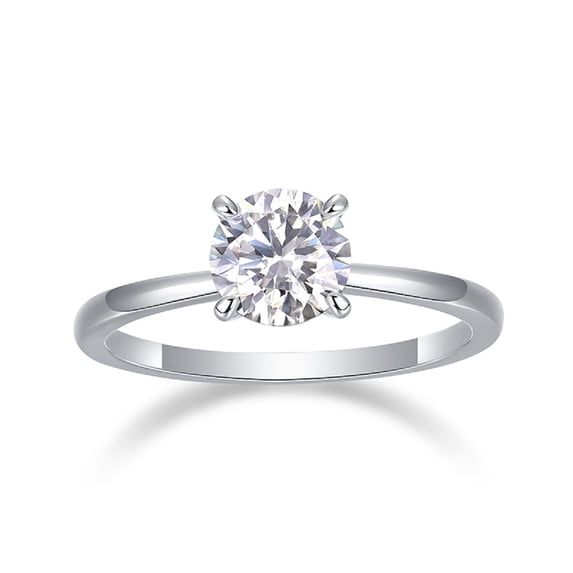 1.0 Carat/S925 Silver Moissanite Ring, Men's, Women's, Temperament and Fashion, Party, Engagement, Wedding, Gifts for Men and Women, Wedding Anniversary, GRA Certificate, Platinum Plated 18K