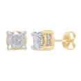 thumbnail image 1 of 1.0 Carat T.W. Diamond 14K Yellow gold over Sterling Silver Stud plus Earrings, 1 of 2