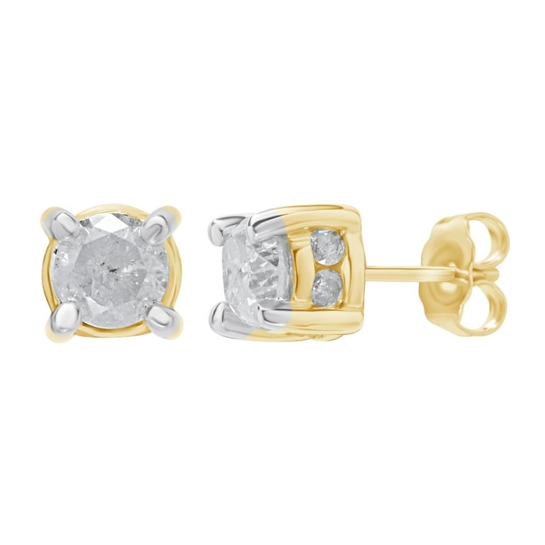 Sterling silver 2024 diamond earrings walmart