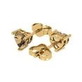 thumbnail image 1 of 1.0 Ct Heart Cut Studs Champagne Crystal 18K Yellow Solid Gold Everyday Dainty Earrings Push Back, 1 of 7