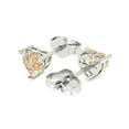 thumbnail image 1 of 1.0 Ct Heart Cut Studs Natural Morganite 14K White Solid Solid Gold Everyday Dainty Earrings Push Back, 1 of 7