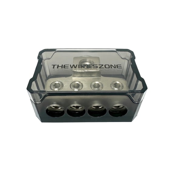 1/0 Or 4 Gauge Input to 4 x 8 Gauge Output Power Ground Distribution Block