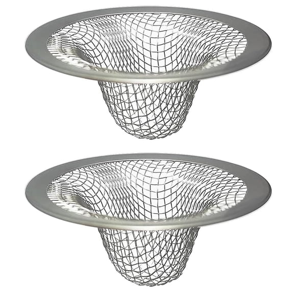 1.0" Small Drain Strainer, Sink Drain Hair Catcher, Bathroom Sink Drain Strainer, 2PCS Drain Mesh Baskets for Laundry, Mop Pool, Utility, Slop, RV Sink, Stainless Steel Drain Filter