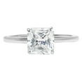 thumbnail image 1 of 1.0 ct Asscher Cut Real Genuine Natural Diamond VS1-VS2 I-J 18K White Gold Solitaire Promise Wedding Statement Engagement Designer Ring size 10.5, 1 of 7
