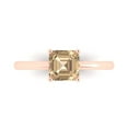 thumbnail image 1 of Solitaire Engagement Ring for Women - 1ct Yellow Moissanite in 18K Rose Gold Promise Ring, 1 of 6