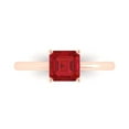 thumbnail image 1 of Solitaire Engagement Ring for Women - 1ct Simulated Ruby in 14K Rose Gold Promise Ring, 1 of 8