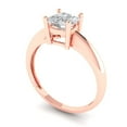 thumbnail image 1 of 1.0ct cushion cut white sapphire 14k rose gold Bridal Wedding Engagement Promise Anniversary Ring for Women size 6.25, 1 of 7
