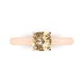thumbnail image 1 of Solitaire Engagement Ring for Women - 1ct Yellow Moissanite in 14K Rose Gold Promise Ring, 1 of 6