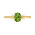 thumbnail image 1 of Solitaire Engagement Ring for Women - 1ct Natural Peridot in 18K Yellow Gold Promise Ring, 1 of 6