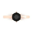 thumbnail image 1 of Solitaire Engagement Ring for Women - 1ct Natural Onyx in 18K Rose Gold Promise Ring, 1 of 6