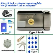 XCNGHU 12V Optional eWelinK Phone Remote Control Door Lock Wifi Unlock Auto-Lock RFID Gate Access Control System Gate Opener