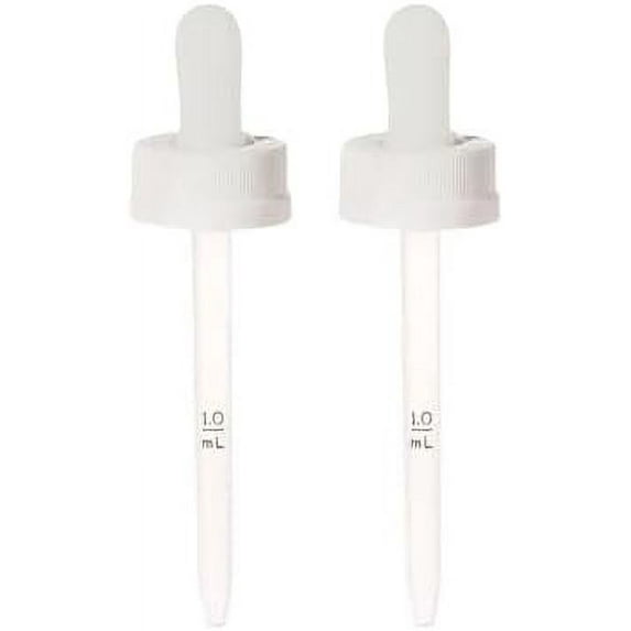 1.0 ml plastic droppers child resistent 2 Pack